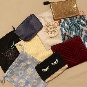 Free makeup baggie with purchase of any skincare or makeup product 🌸